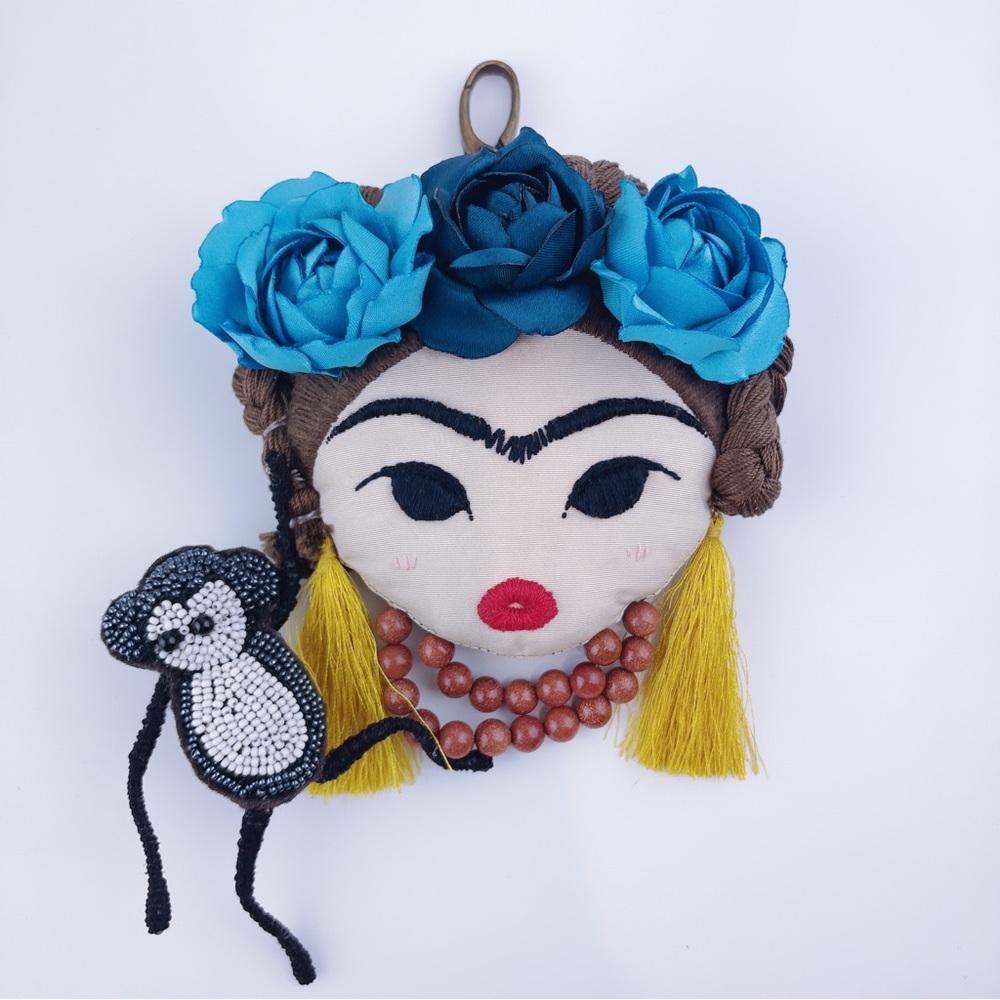 OOAK Frida Kahlo inspired Bag Charm